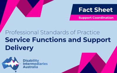 SUPPORT COORDINATION FACT SHEET – SERVICE FUNCTIONS AND SUPPORT DELIVERY