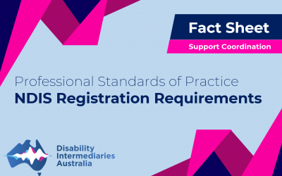 SUPPORT COORDINATION FACT SHEET – NDIS REGISTRATION REQUIREMENTS