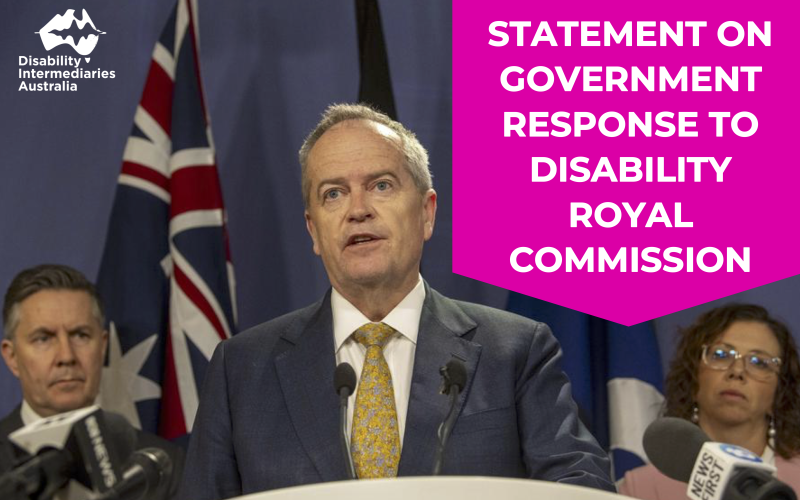 DIA statement on the Governments response to the Disability Royal Commission